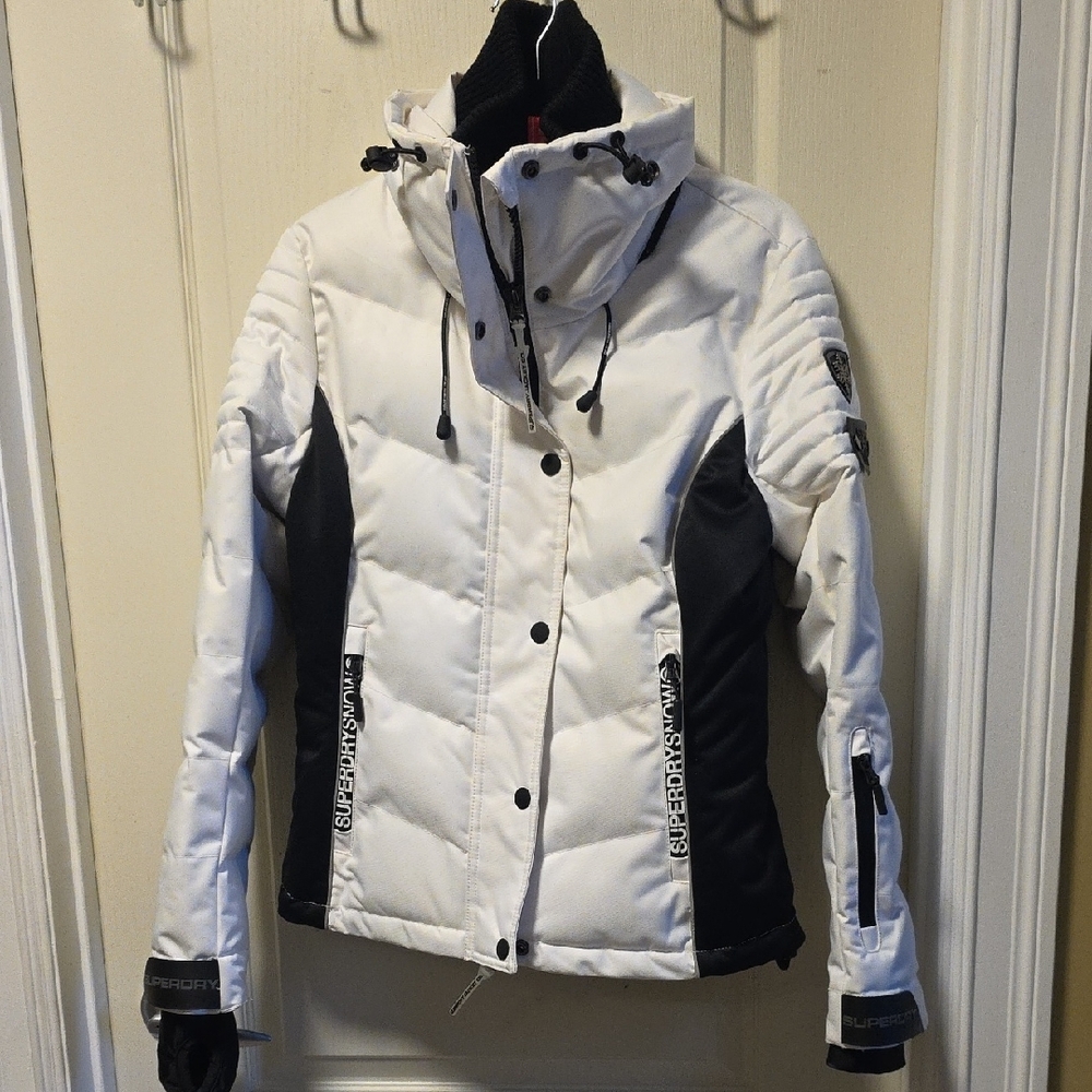 Women's White and Black Jacket